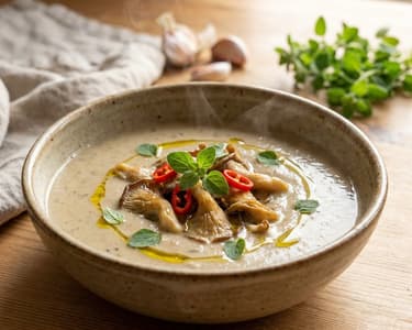 Oyster Mushroom Soup | Warming Mushroom Classic