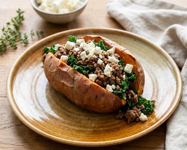 Baked Sweet Potatoes with Beef | Quick and Healthy Dinner