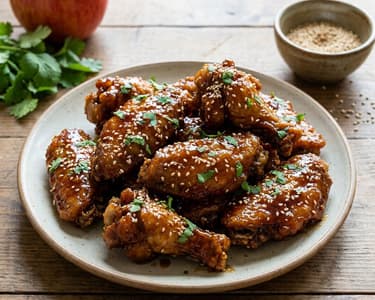 Smažená kuřecí křídla v omáčce teriyaki