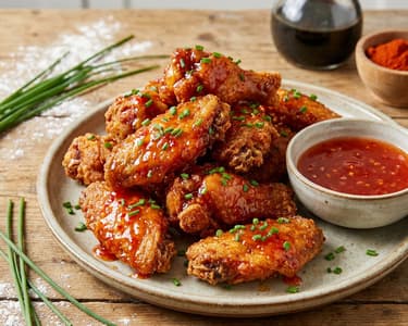 Fried Chicken Wings in Sweet Chili Sauce