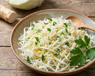 Cabbage salad with horseradish