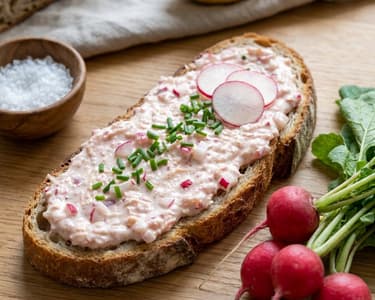 Radish spread with curd cheese