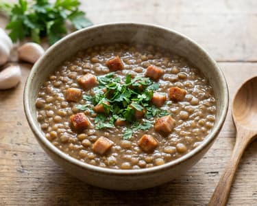 Lentil Soup with Smoked Meat