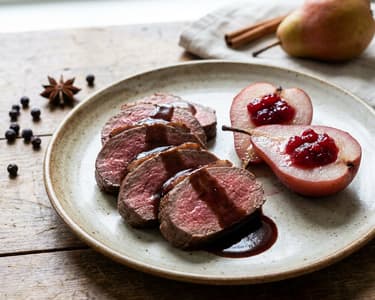 Fallow Deer Loin with Port Wine