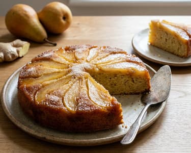 Upside-down Pear Cake