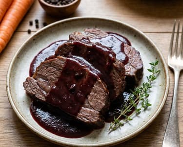 Beef blade in wine