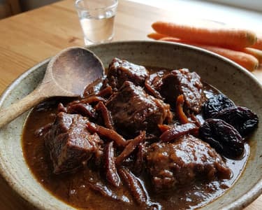 Beef with Plums and Slivovice