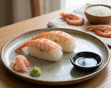 Ebi nigiri - shrimp nigiri