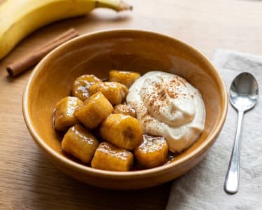 Bananas with Rum Mascarpone