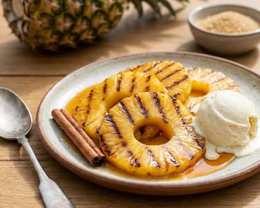 Grilled Flambéed Pineapple