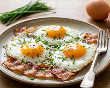 Fried Eggs with Bacon