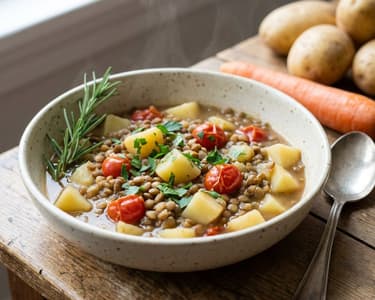 Lentils with Potatoes