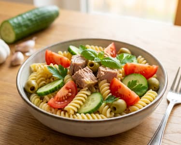 Těstovinový salát s tuňákem