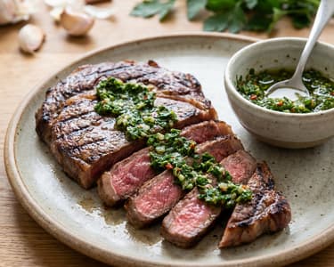 Hovězí steak s chimichurri omáčkou