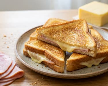 Zapečené tousty se šunkou a sýrem