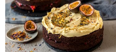 Čokoládový koláč s mučenkou