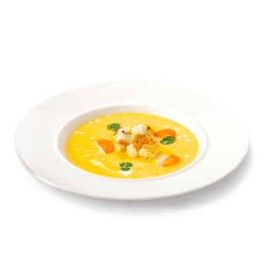 Napěněná mrkvová krémová polévka