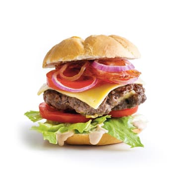 Hovězí burger se slaninou a sýrem