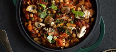 Vegetariánská směs s cizrnou a hlívou ústřičnou