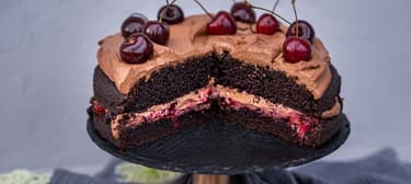 Čokoládový dort s pivem a čoko-tvarohovým krémem