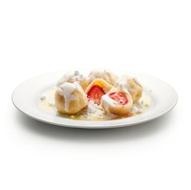 Jahodové knedlíky z tvarohového těsta