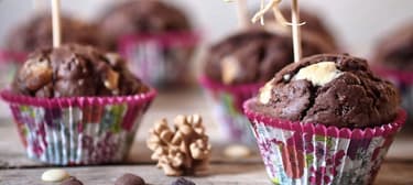 Čokoládové muffiny s ořechy