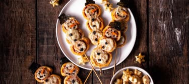 Pizzetky ve tvaru sněhuláka