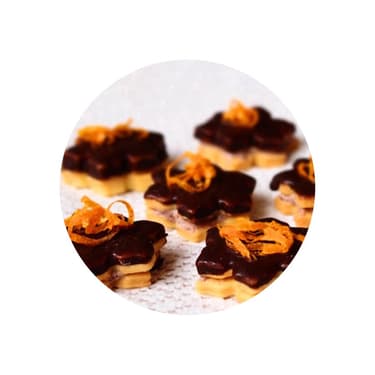 Linecké hvězdičky s pomerančovou kůrou