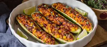 Zapečená cuketa s tempehem 