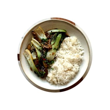 Restované pak choi s shiitake