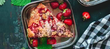 Jahodový koláč s ovesnou drobenkou