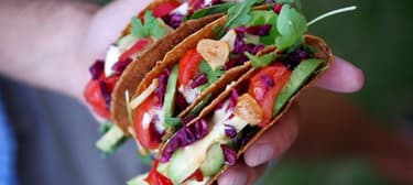 Vegetariánské tacos s limetovou majonézou