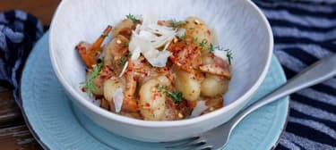 Domácí noky s liškami a pecorinem