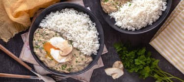 Houbová omáčka s rýží