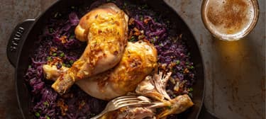 Kuřecí stehna se zelím