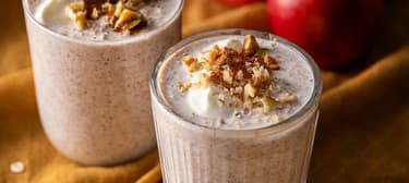 Ovesná kaše přes noc s jablkem a ořechy