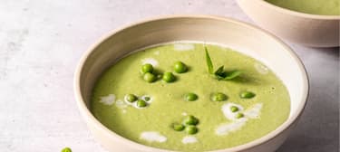 Hrášková polévka s mátou