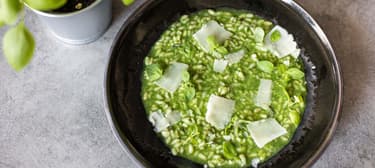 Špenátové italské krémové risotto