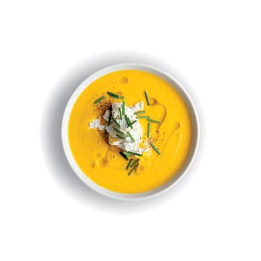 Mrkvový krém se zázvorem a ricottou