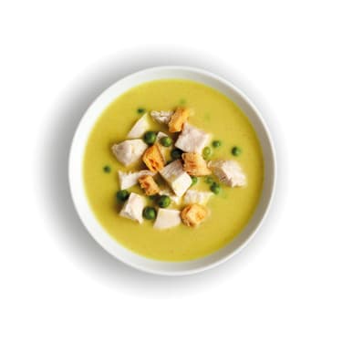 Kuřecí kari polévka s hráškem