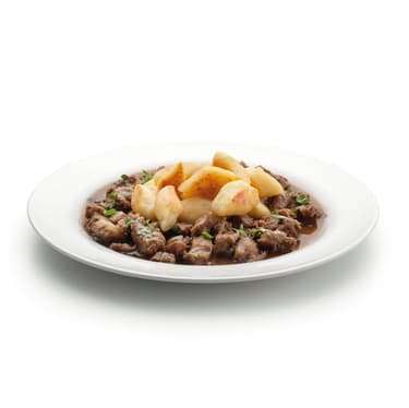 Jehněčí na majoránce s bramborovými noky