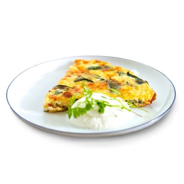 Bylinková frittata se slaninou
