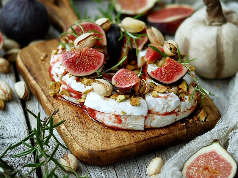 Autumn Fig Marmalade with Camembert and Pistachios