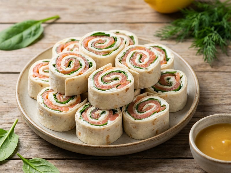 Lavash s uzeným lososem