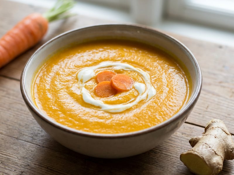 Foamy Carrot Cream Soup