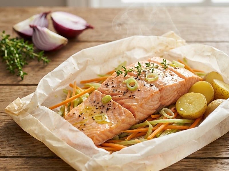 Salmon en Papillote