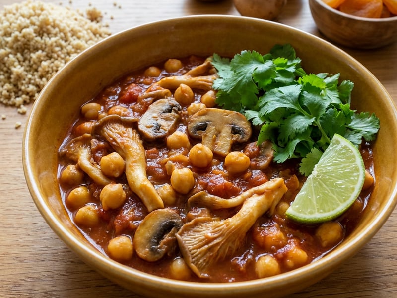 Vegetariánská směs s cizrnou a hlívou ústřičnou