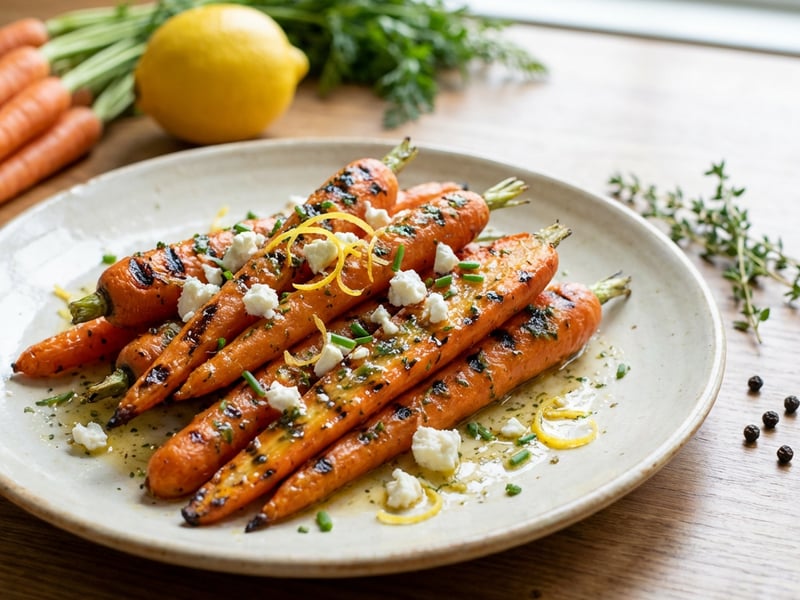 Grilled Carrots with Lemon Zest