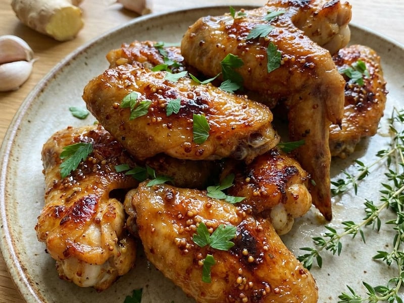 Chicken Wings with Whole Grain Mustard