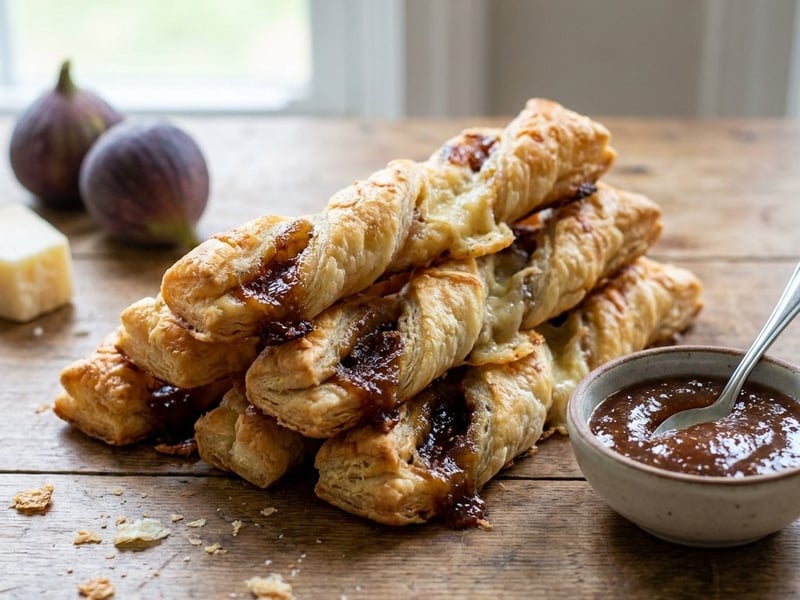 Puff Pastry Sticks with Figs and Pecorino